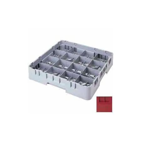 Cambro Cambro - Camrack Glass Rack 16 Compartments 10-1/8" Max. Height Cranberry NSF 16S958416